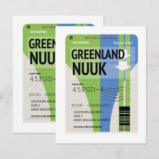 Grönland Nuuk Reisekarte (Vorne/Hinten)