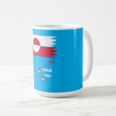 Grönland nuuk vintage Flagge  Kaffeetasse (VorderseiteRechts)