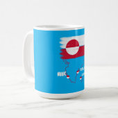 Grönland nuuk vintage Flagge  Kaffeetasse (Vorderseite Links)