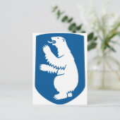 Grönland-Offizieller Wappen-Heraltrockenzeichen Postkarte (Stehend Vorderseite)