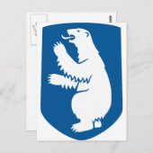 Grönland-Offizieller Wappen-Heraltrockenzeichen Postkarte (Vorne/Hinten)