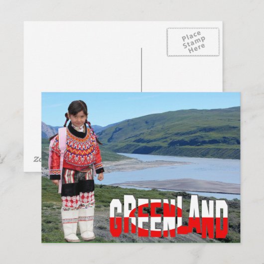 Grönland Postkarte (Vorne/Hinten)