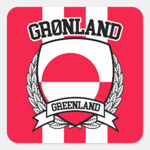Grönland Quadratischer Aufkleber