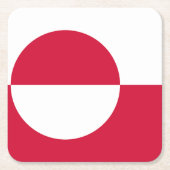 Grönland Rechteckiger Pappuntersetzer (Vorderseite)