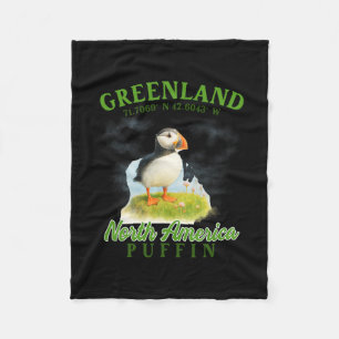 Grönland Reise Souvenir Papageientaucher Arktische Fleecedecke
