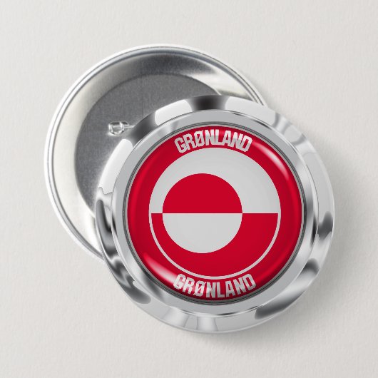 Grönland-RundEmblem Button (Vorne & Hinten)
