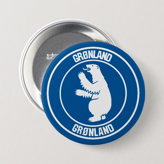 Grönland-RundEmblem Button (Vorne & Hinten)