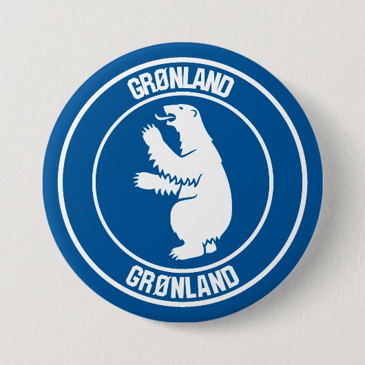 Grönland-RundEmblem Button (Vorderseite)