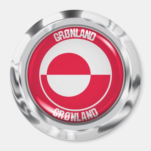 Grönland-RundEmblem Magnet (Vorne)