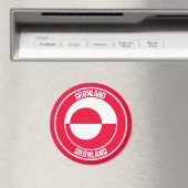 Grönland-RundEmblem Magnet (In Situ (Geschirrspüler))