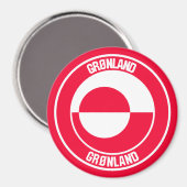 Grönland-RundEmblem Magnet (Vorderseite/Rückseite)