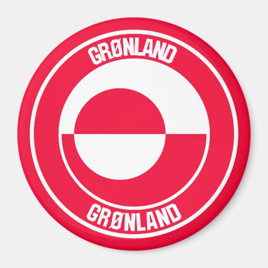 Grönland-RundEmblem Magnet (Vorne)