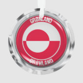 Grönland-RundEmblem Ornament (Rückseite)