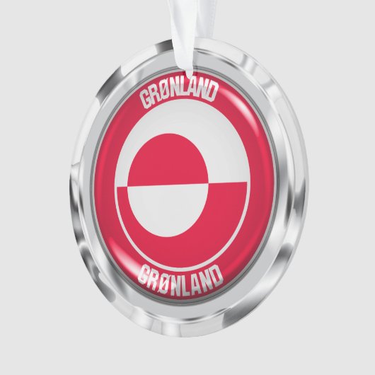 Grönland-RundEmblem Ornament (Vorderseite)