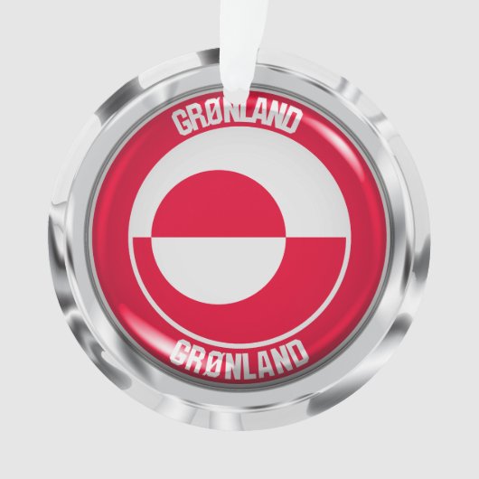 Grönland-RundEmblem Ornament (Vorderseite)