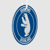 Grönland-RundEmblem Ornament (Vorderseite)