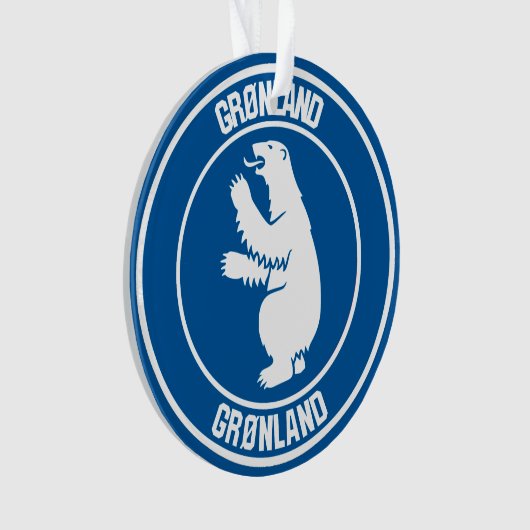 Grönland-RundEmblem Ornament (Vorderseite)