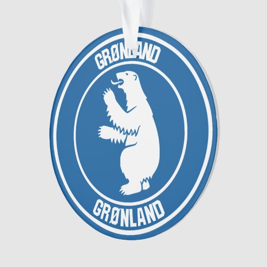 Grönland-RundEmblem Ornament (Vorderseite)