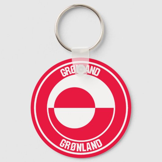 Grönland-RundEmblem Schlüsselanhänger (Vorderseite)