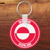 Grönland-RundEmblem Schlüsselanhänger (Vorderseite)