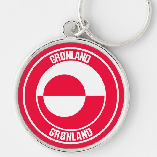 Grönland-RundEmblem Schlüsselanhänger (Vorne)