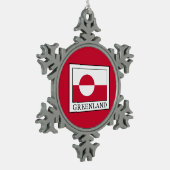 Grönland Schneeflocken Zinn-Ornament (Links)