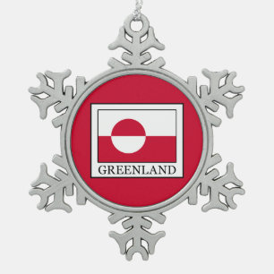 Grönland Schneeflocken Zinn-Ornament