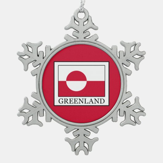 Grönland Schneeflocken Zinn-Ornament (Vorderseite)