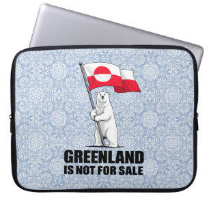 Grönland steht nicht zum Verkauf Eisbär mit Flagge Laptopschutzhülle