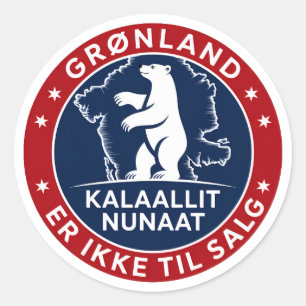 Grönland steht nicht zum Verkauf Runder Aufkleber
