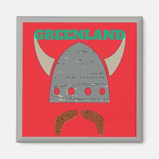 GRÖNLAND, Viking Head Magnet (Vorne)