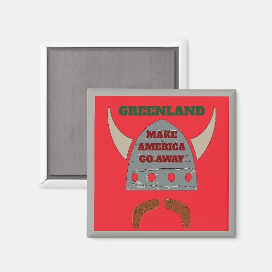 GRÖNLAND, Viking Head Magnet (Vorderseite/Rückseite)