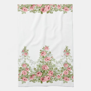 Grönland von eleganten rosa Viktorianischen Rose Geschirrtuch