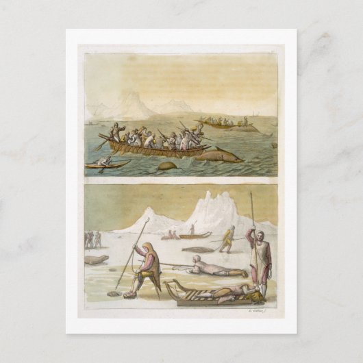 Grönland: Walfischerei und Siegel-Jagd, ab 'L Postkarte (Vorderseite)
