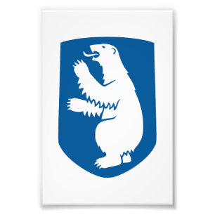 Grönland Wappen Landes Symbol Emblem Flagge Den Fotodruck
