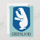 Grönland-Wappen Postkarte (Vorne/Hinten)