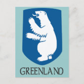 Grönland-Wappen Postkarte (Vorderseite)