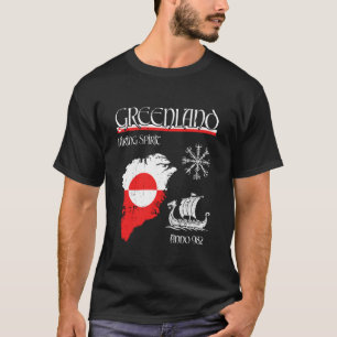 Grönland - Wikinger Vegvisir - Grönland Flagge Sou T-Shirt