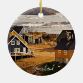 Grönlanddorf, landschaftliches Foto Keramik Ornament (Hinten)