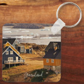 Grönlanddorf, landschaftliches Foto Schlüsselanhänger (Rückseite)