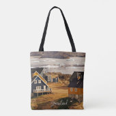 Grönlanddorf, landschaftliches Foto Tasche (Rückseite)