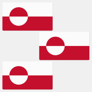 Grönlandflagge Etiketten