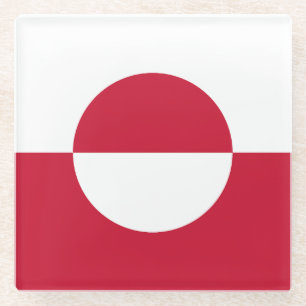 Grönlandflagge Glasuntersetzer
