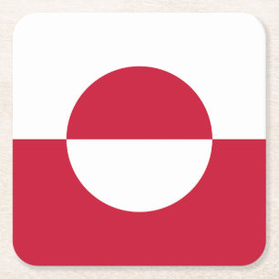 Grönlandflagge Rechteckiger Pappuntersetzer
