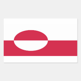 Grönlandflaggenaufkleber Rechteckiger Aufkleber