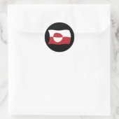 Grönlandflaggenaufkleber Runder Aufkleber (Tasche)
