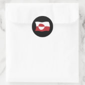 Grönlandflaggenaufkleber Runder Aufkleber (Tasche)