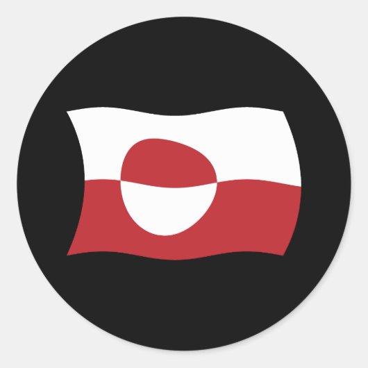 Grönlandflaggenaufkleber Runder Aufkleber (Vorderseite)