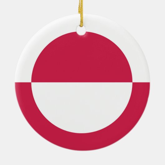 GrönlandflaggenEmblem Keramik Ornament (Hinten)