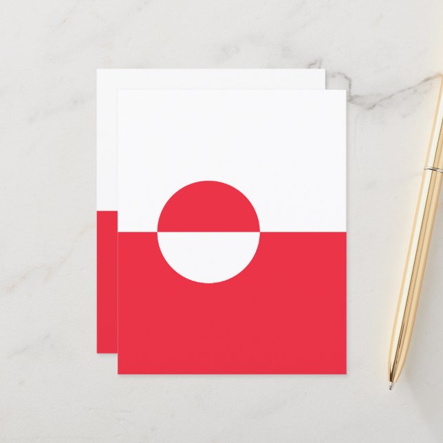 Grönländische Flagge (Vorderseite/Rückseite Beispiel)